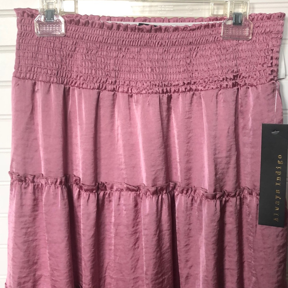 Skirt Pink Maxi Tiered Layered Size M - Picture 2 of 5